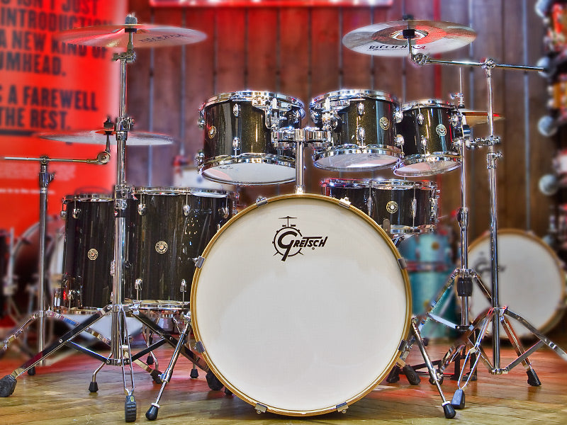 Gretsch Catalina Maple drum kit in Black-Bronze Glitter drumshop UK