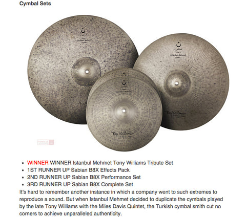 Cymbal Competition winners 