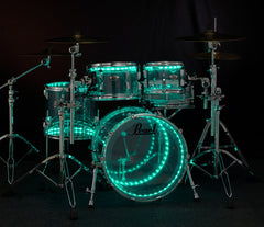 Green drum kit lights