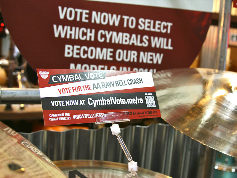 Sabian Cymbal Vote AA Raw bell crash cymbal at Drumshop UK