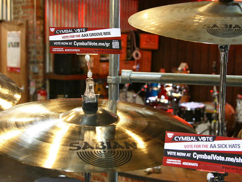 Sabian Cymbal Vote AAX groove ride cymbal, AA stick hi hats at Drumshop UK