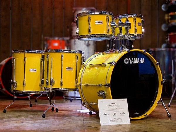 Yamaha Yellow Recording Custom Drum Kit