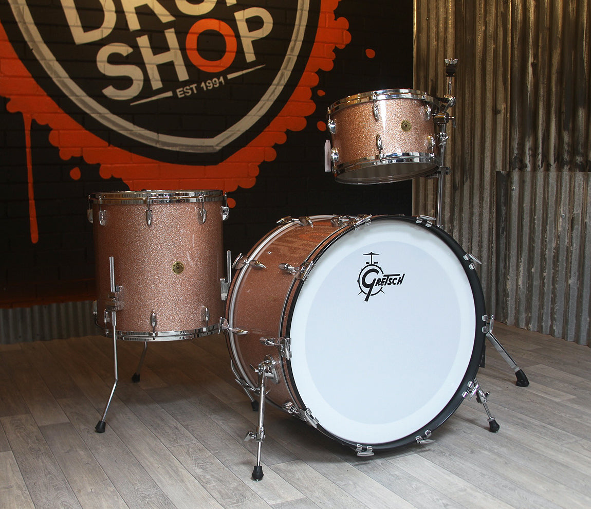 gretsch gold sparkle drums