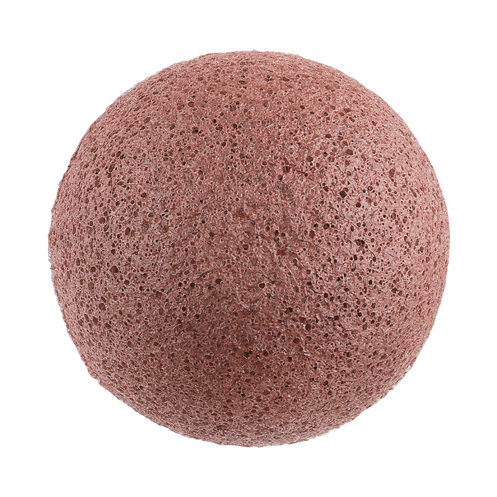 Konjac Facial Puff Sponge With French Red Clay In Pouch Packaging