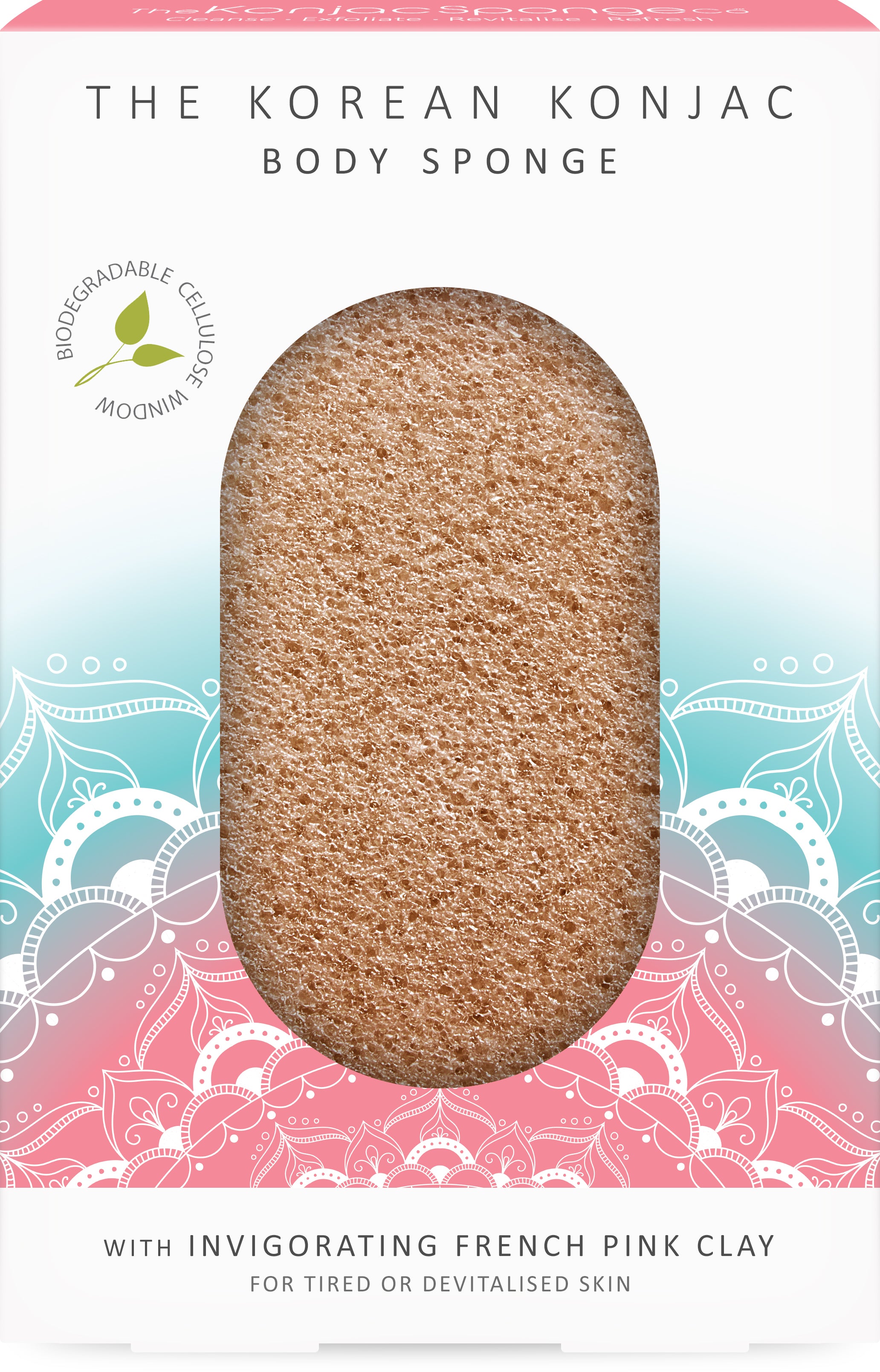 The Mandala Pink Clay Body Sponge