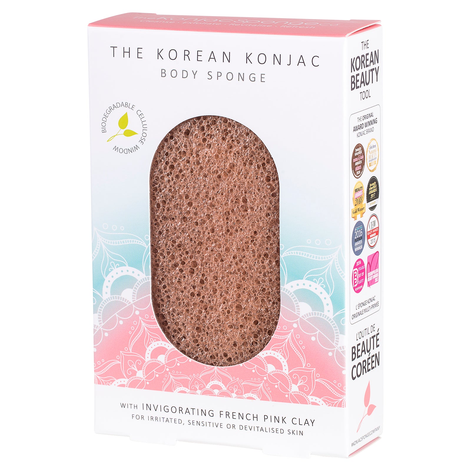 The Mandala Pink Clay Body Sponge