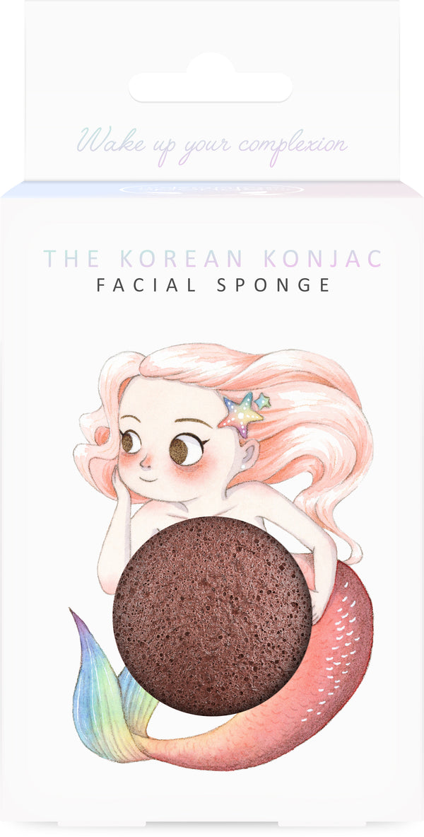 Konjac Facial Puff Sponge The Clay Packaging With Co Sponge Pouch French Konjac In Red –