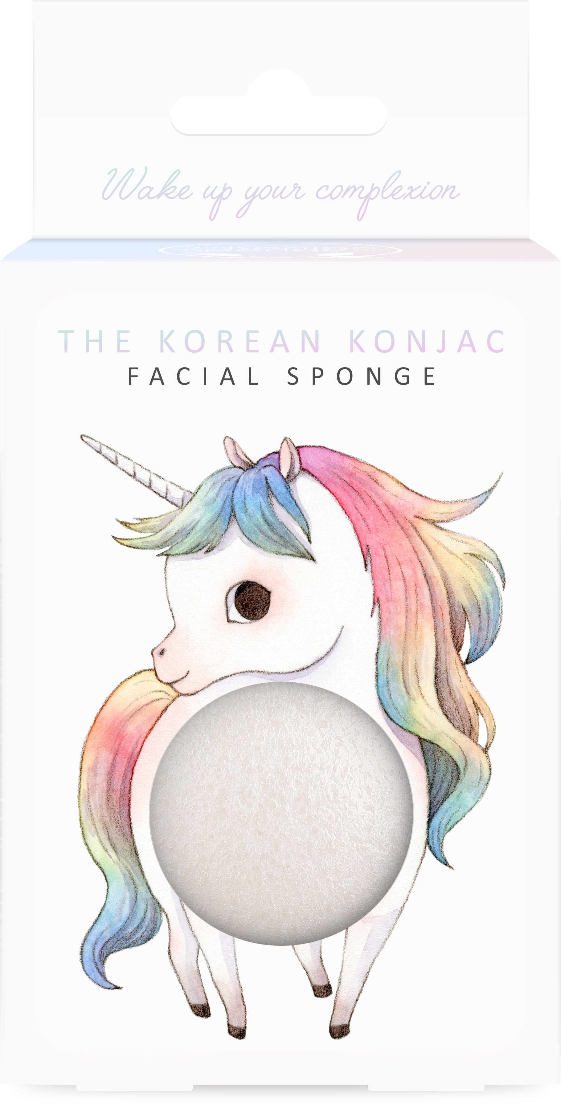 Mythical Standing Unicorn Konjac Face Sponge & Hook 100% Pure