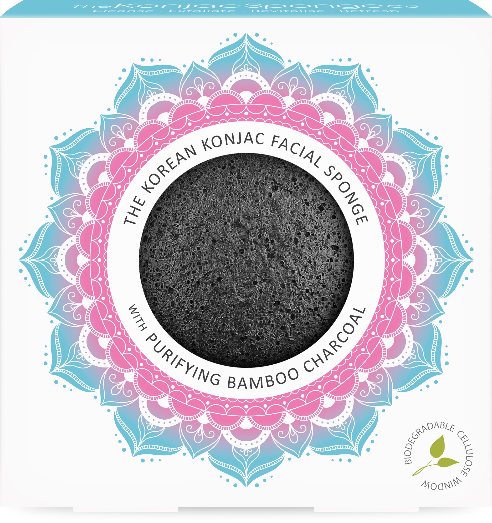 Konjac Premium Facial Puff Sponge With Bamboo Charcoal