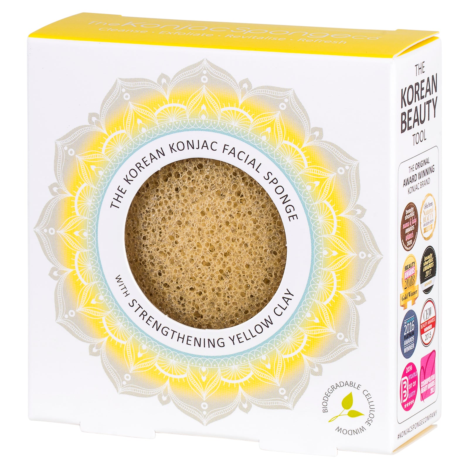 The Mandala Yellow Clay Face Sponge