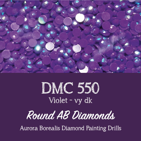 Purple Glow in the Dark Round Drills - Diamond Painting Drills