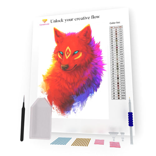 Fox With Feathers DIY Diamond Painting – GemsFlow