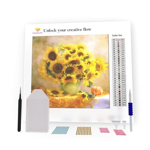 Warped Sunflower Diamond Painting Kit (Full Drill) – Paint With