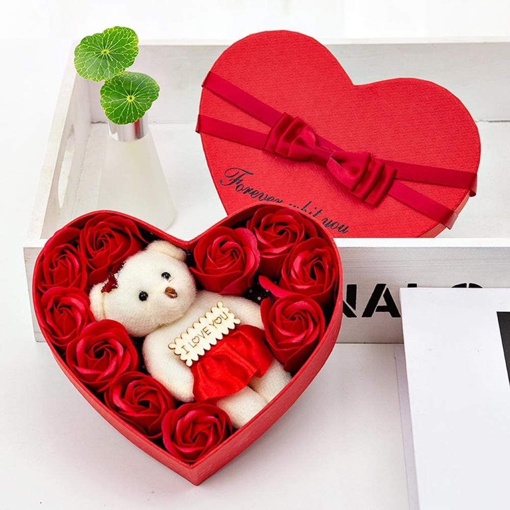 valentines day teddy bear rose
