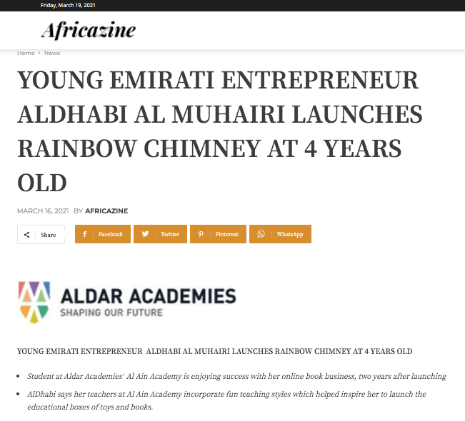 Youngest Emirati Entrepreneur | UAE | Aldhabi AlMuhairi | الظبي المهيري | أصغر رائدة أعمال إماراتية