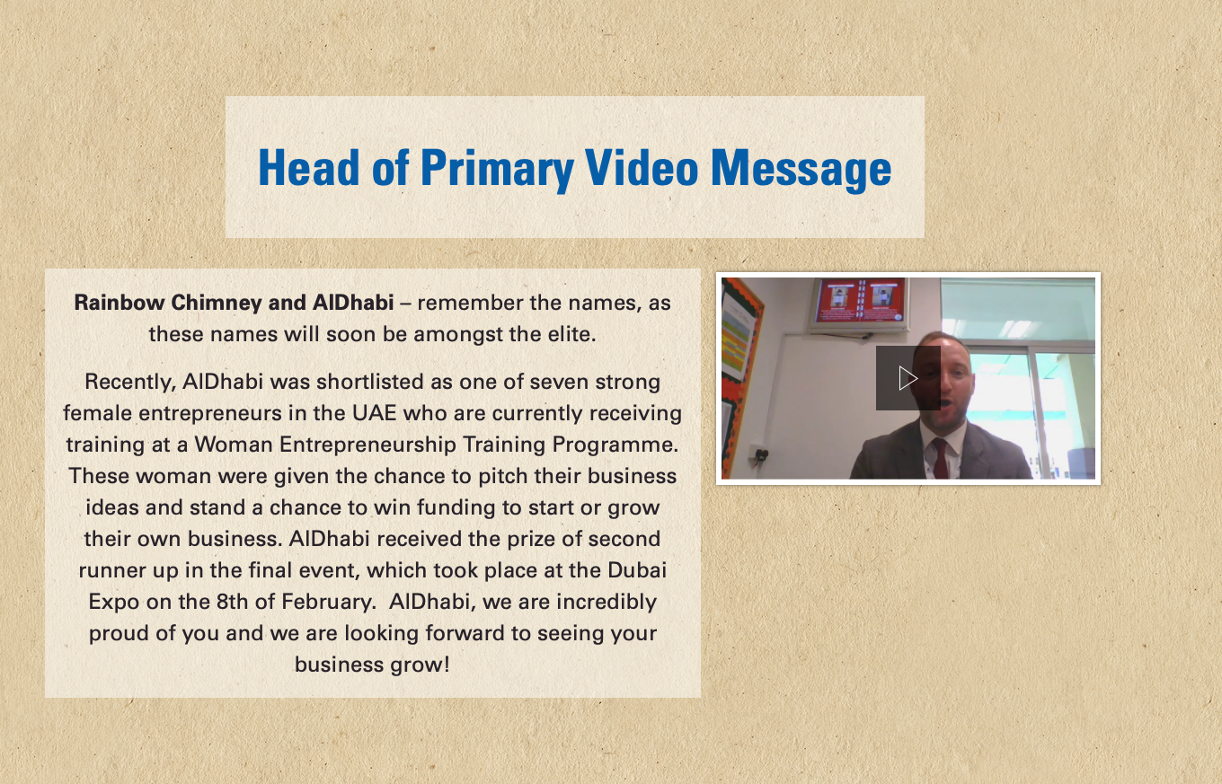 Head Of Primary at Al Ain Academy - AlDar Academies 