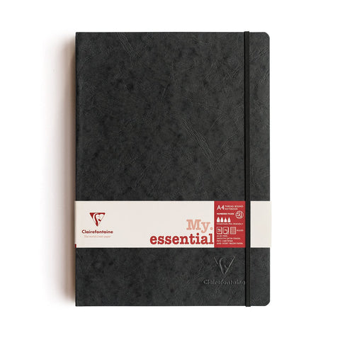 Clairefontaine's Thread-Bound A4 Notebook, with a simple black cover