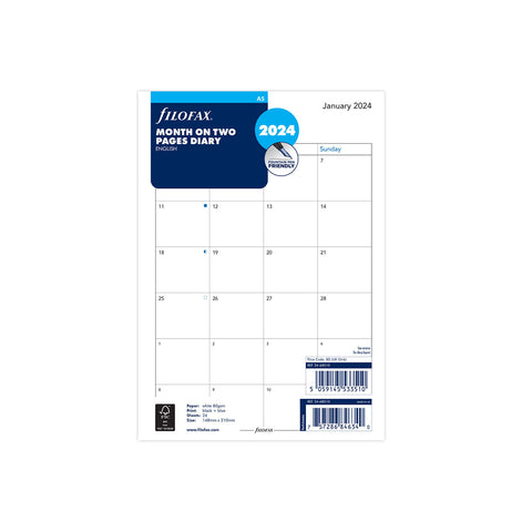 Filofax Pocket Year Planner Vertical 2024