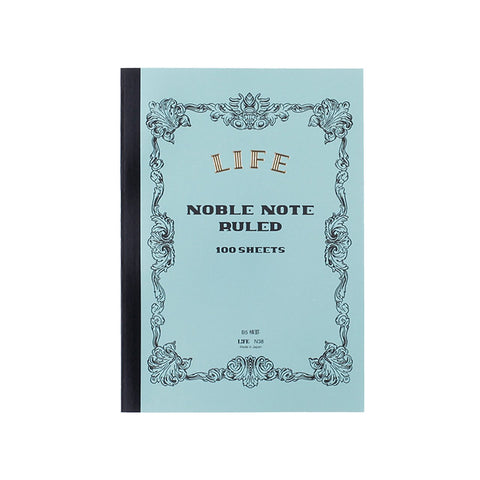 Life Stationery's Noble Note A4 Notebook, with a light blue cover and black spine