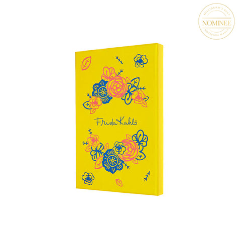 Moleskine Frida Kahlo Collector's Edition Notebook, in a yellow presentation card box decorated with flowers after Frida's own style