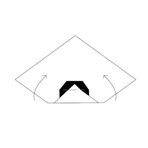 Fold-over furoshiki wrapping step 2