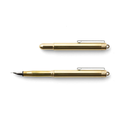 traveler's company brass fountain pen 