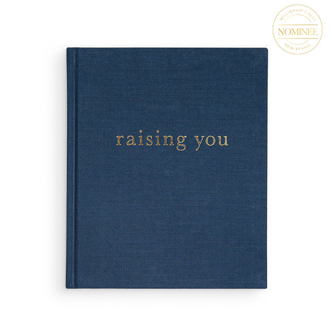 Write To Me's "Raising You" journal in navy blue