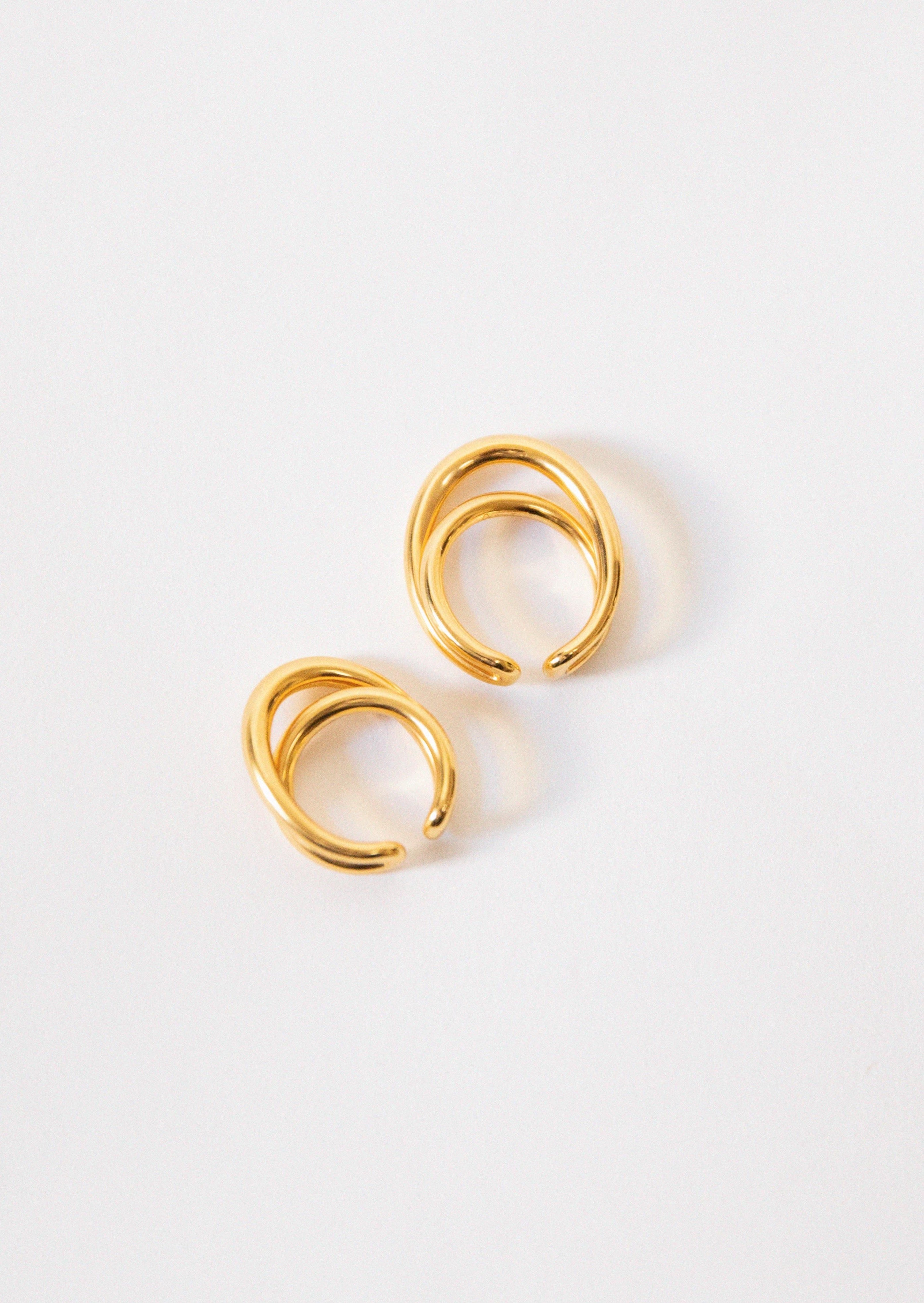 Charlotte Chesnais INITIAL RING SET OF2 GOLD シャルロット シェネ