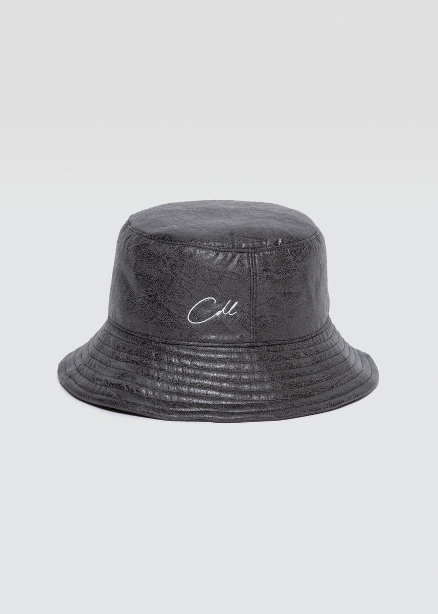 clair de lune CDL FAUX LEATHER HAT BLACK-