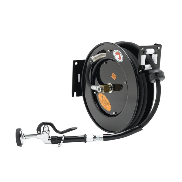 T&S Brass B-7232-01  Hose Reel, Open, Epoxy Coated Steel, 3/8 ID x 35'  Hose, Spray Valve