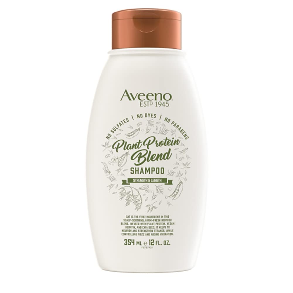 Aveeno Plant Protein Blend Vegan Shampoo for coloured hair, dull hair