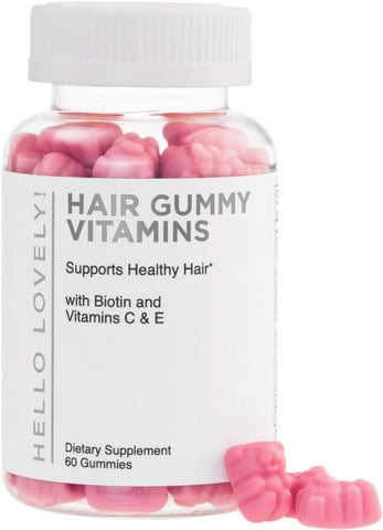 Hello Lovely! Hair Vitamins Gummies with Biotin, Vitamin E, & C