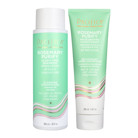 Pacifica Beauty, Rosemary Purify Invigorating Shampoo + Conditioner Set