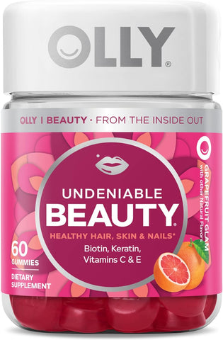 OLLY Undeniable Beauty Gummy, For Hair, Skin, and Nails