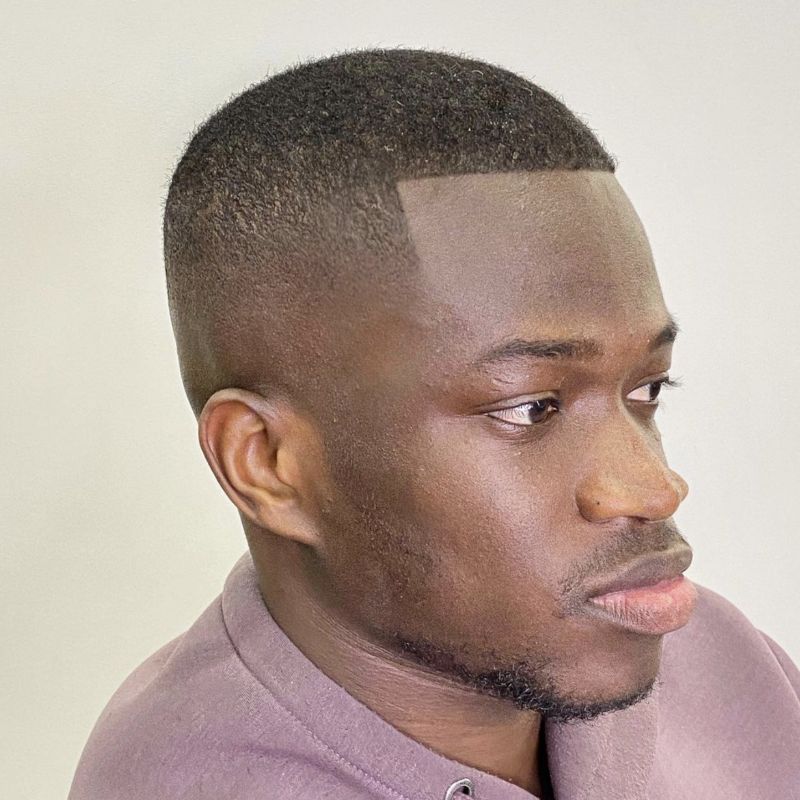 Side Line Up HairStyle For Black Men - Afroculture.net