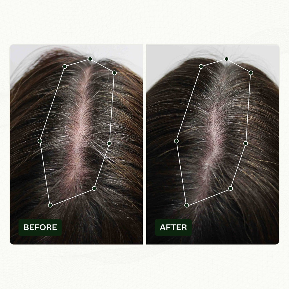 silicone-free hair serum before and after