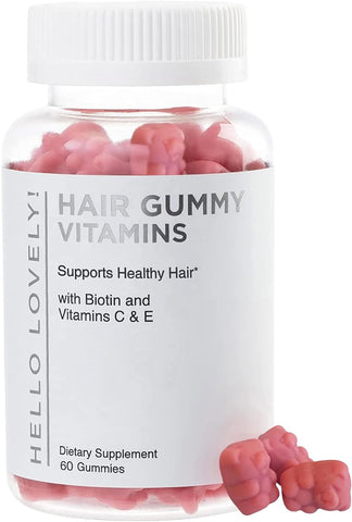Hello Lovely! Hair Vitamins Gummies with Biotin 5000 mcg Vitamin E & C