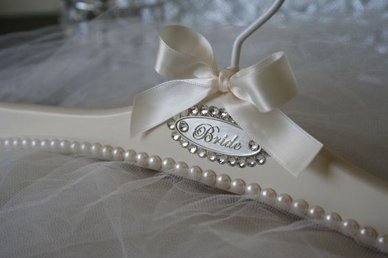 DIY Personalized Wedding Dress Hanger Cover