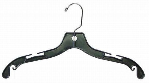 Break Resistant Clear Plastic Top Hanger for Dress/Shirt/Sweater