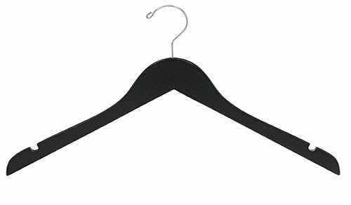 Black Wooden Suit Hanger w/Bar