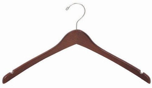 Natural Maple Wood Hanger  Top Hnager with Chrome Hook
