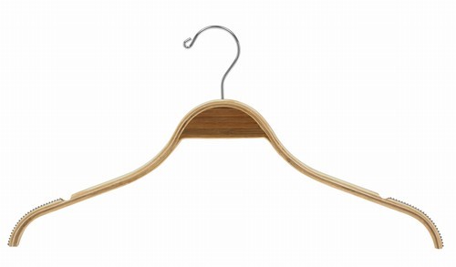 Slim-line Wood Hangers For Pants & Skirts - Bamboo Wood Hangers