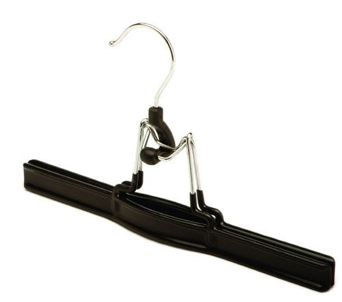 14” Plastic Pant Hanger with Foam Bar and Removable Rubber Strap