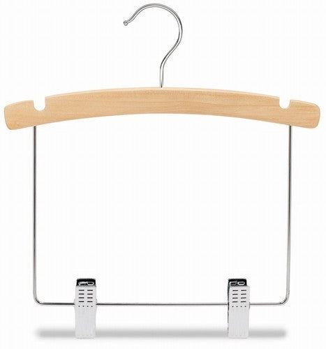 10 inch Baby Wooden Hanger with Clips 50 Pack, Kids Toddler Children Solid  Wood Shirt Pants Skirt Nursery Hangers, Duck Charm