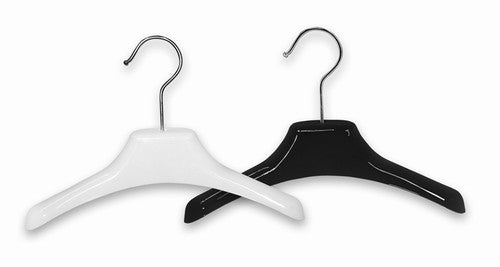 Adult Showroom Molded Hangers: Black 16 1/2 Inch Thin Shaper