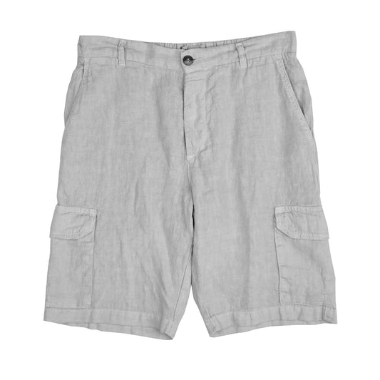 Naples Beige Linen Cargo Shorts