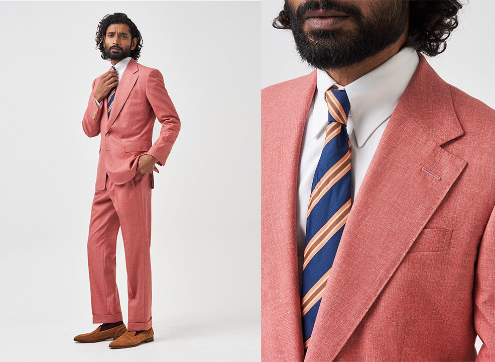 coral suit