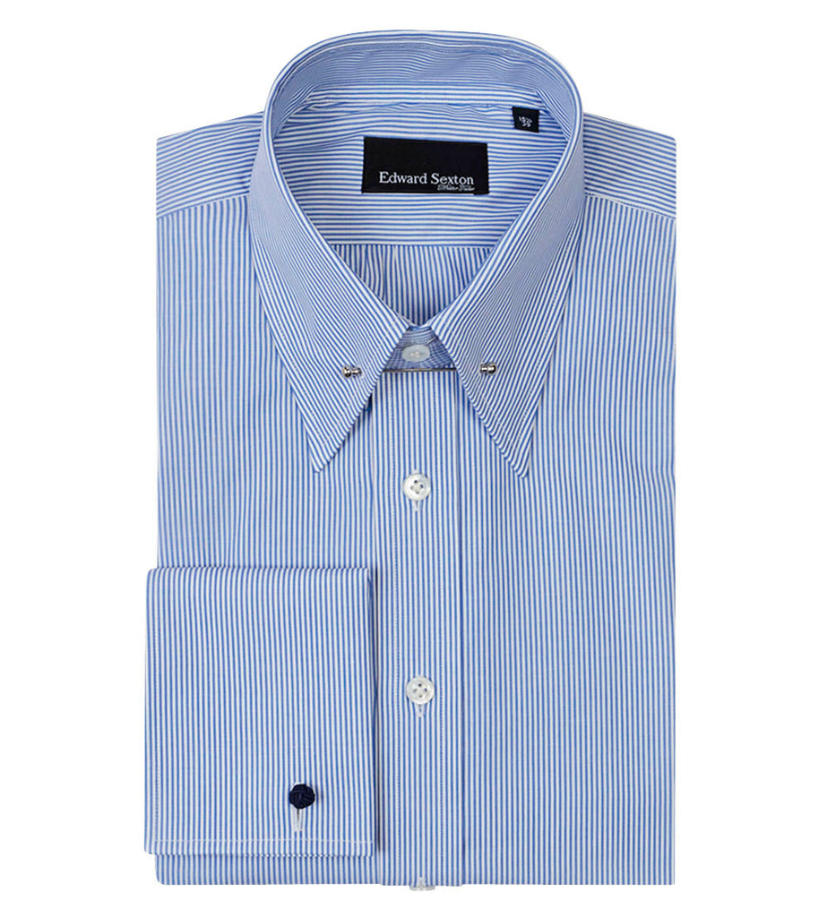 White Regular-Fit Pin Collar Shirt from Edward Sexton