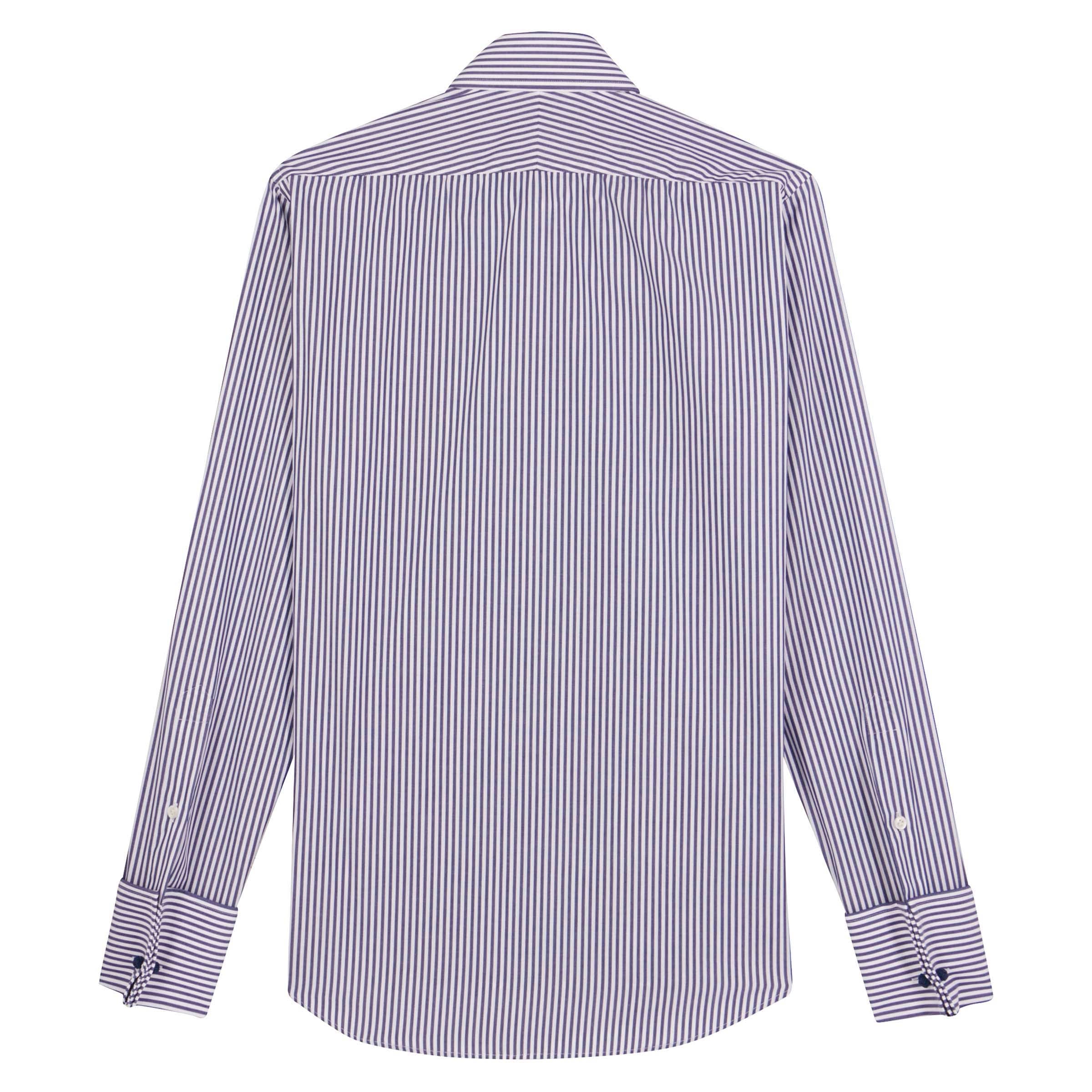 Navy Bengal Stripe Pin Collar Shirt – Edward Sexton