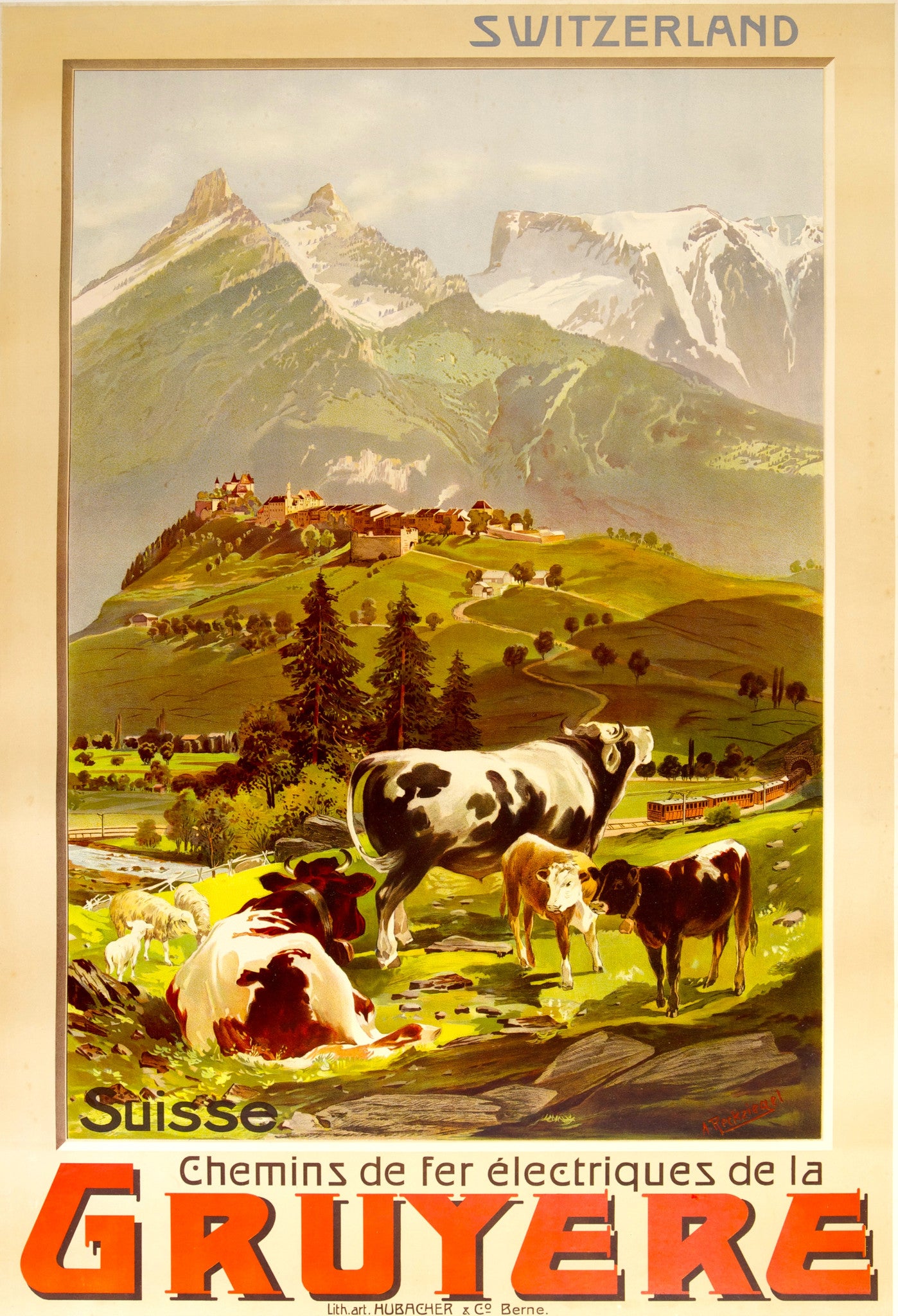 GRUYERE SWITZERLAND TRAVEL POSTER – Rue Marcellin